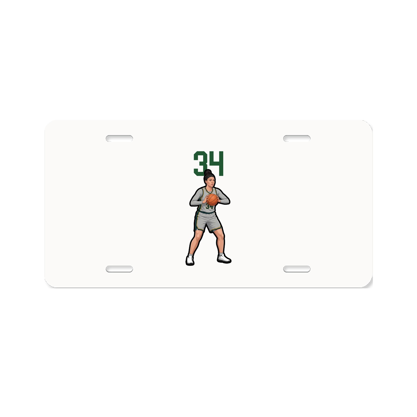 License Plate — Number Top in Classic