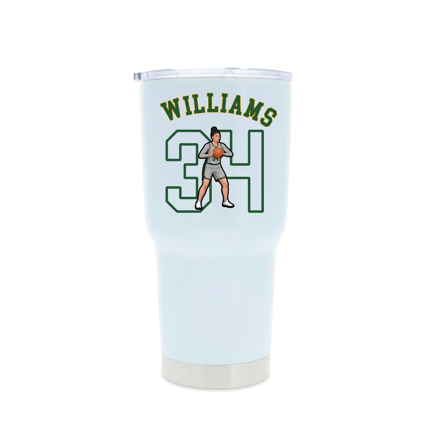 30oz Stainless Steel Tumbler — Shirsey Arch in White