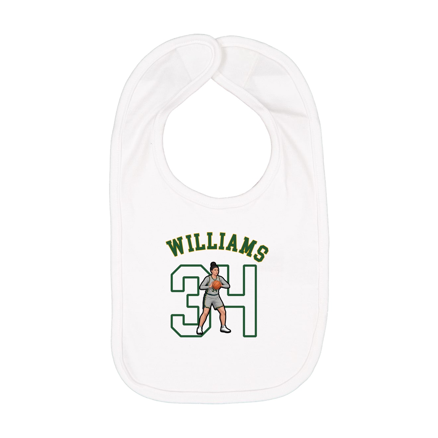 Infant Bib — Shirsey Arch in White