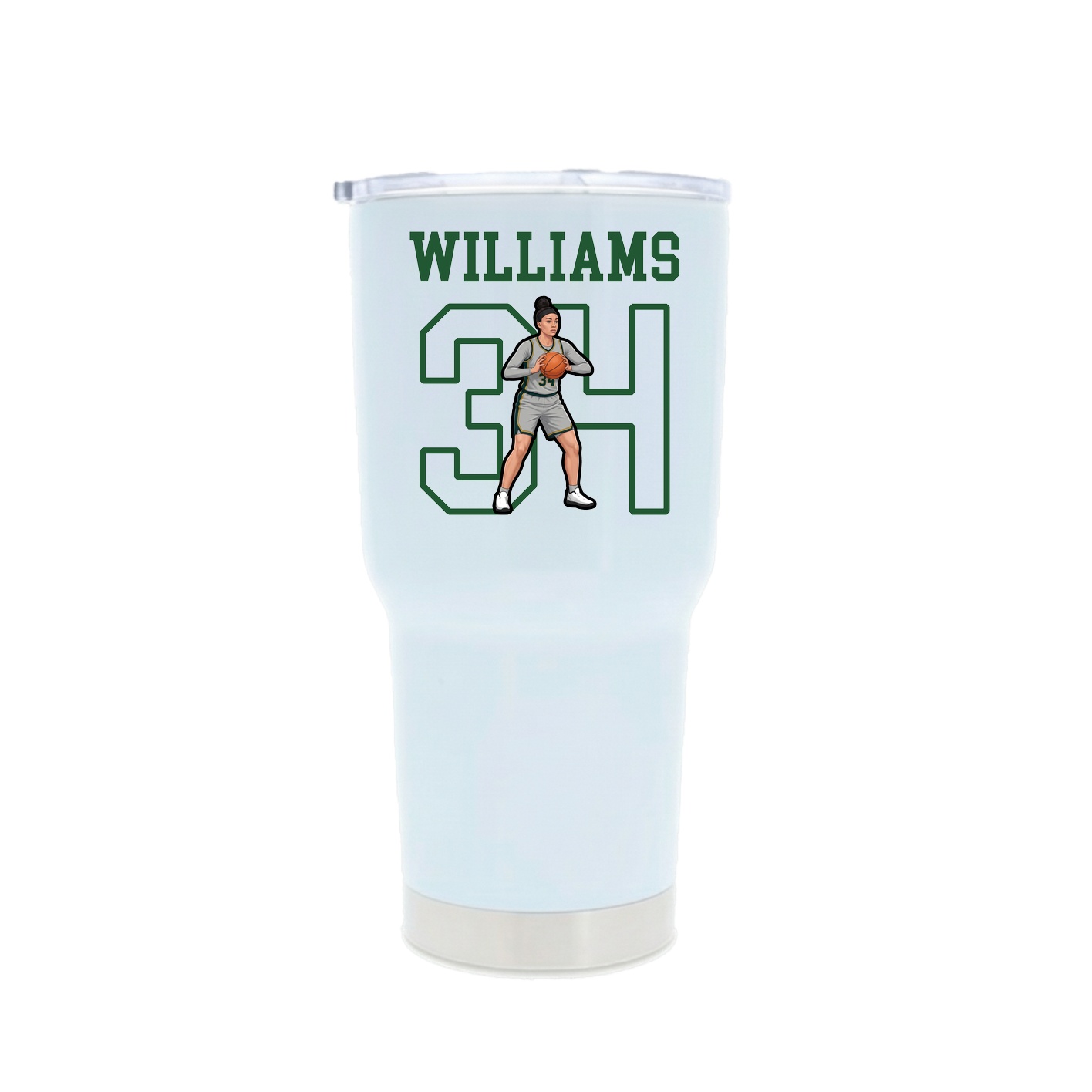 30oz Stainless Steel Tumbler — Shirsey in White