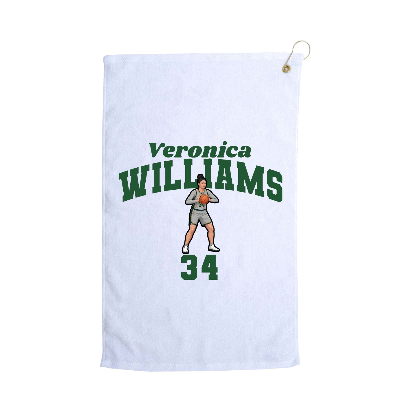 Golf Towel — Signature Arch in White