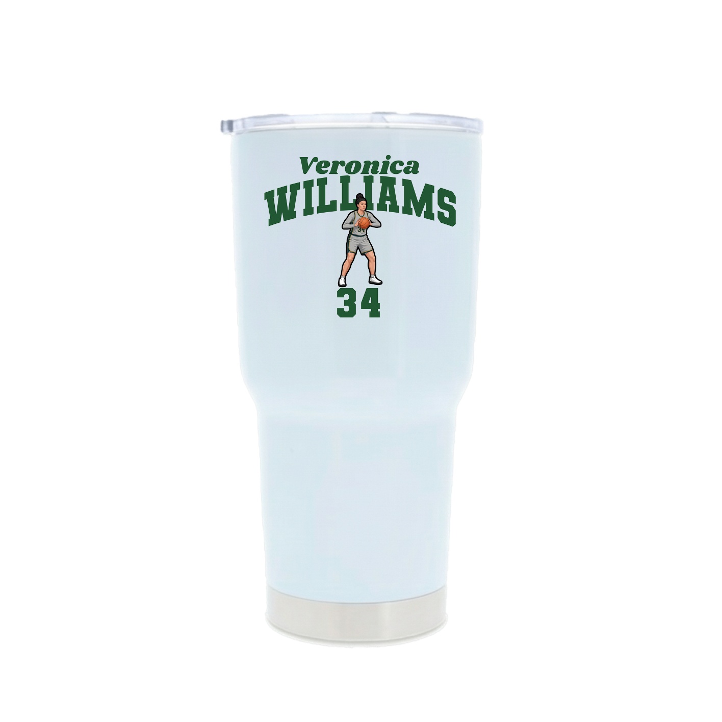 30oz Stainless Steel Tumbler — Signature Arch in White