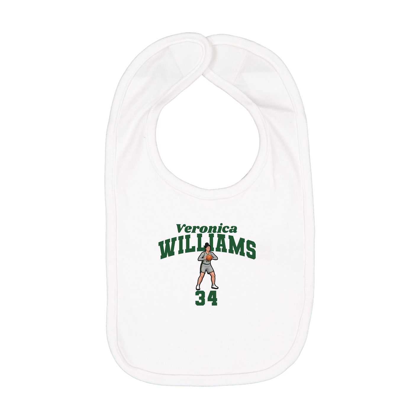 Infant Bib — Signature Arch in White