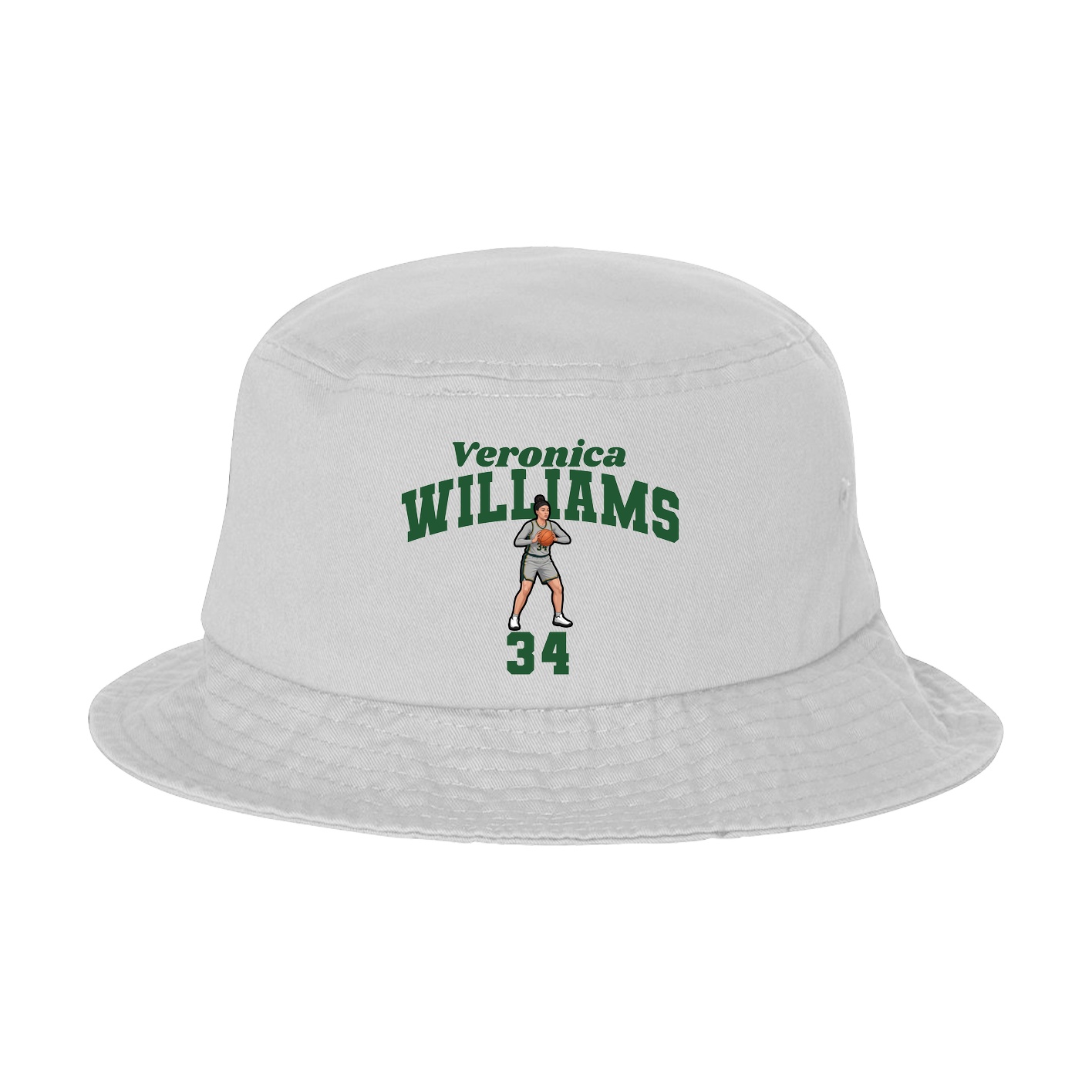 Bucket Cap — Signature Arch in White