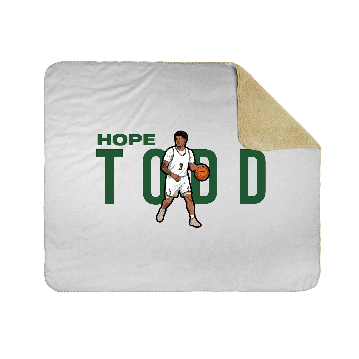 Throw Blanket — Player Name in White