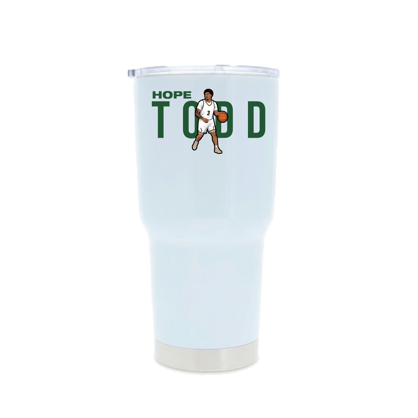 30oz Stainless Steel Tumbler — Player Name in White