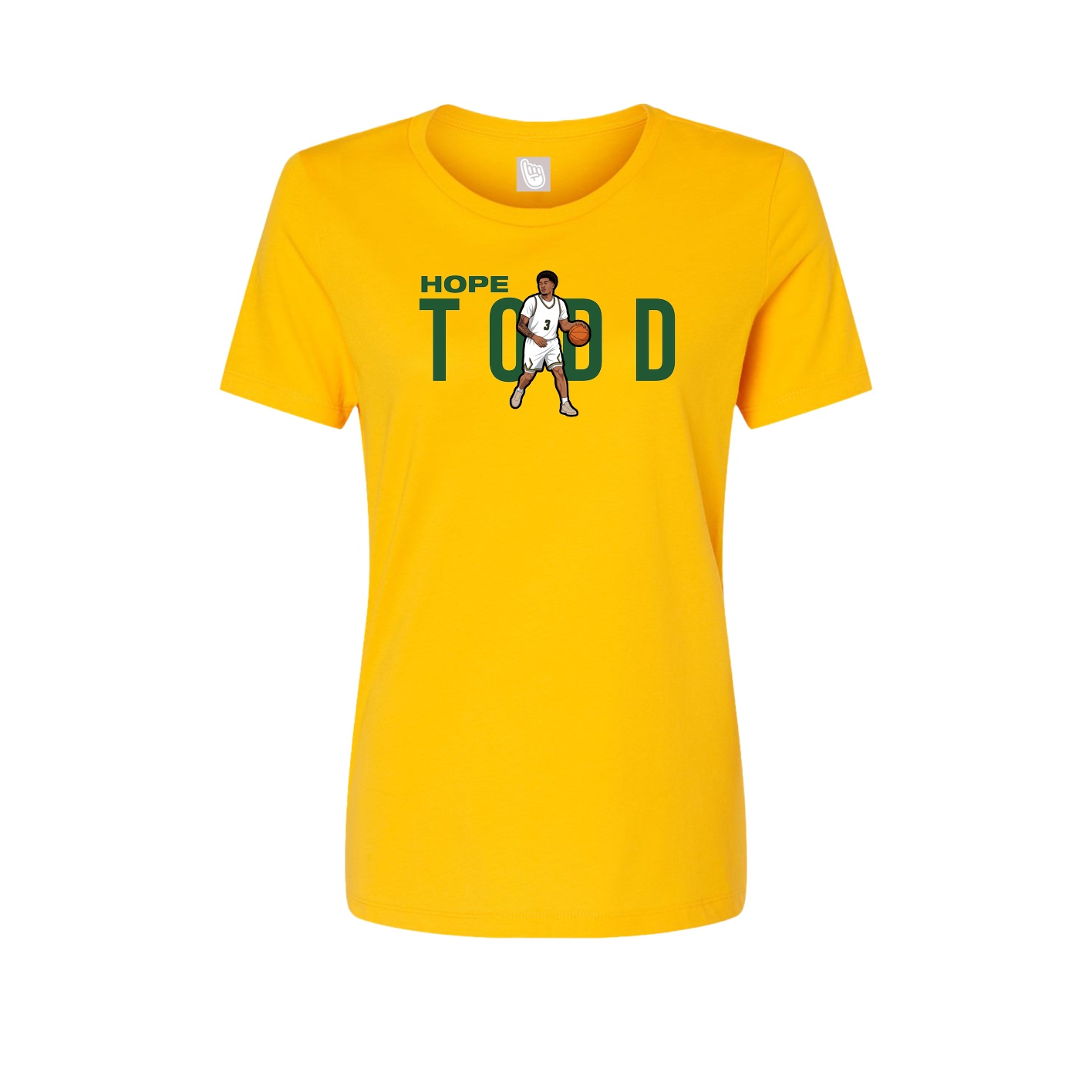 Fitted Women's Tee — Player Name in Gold