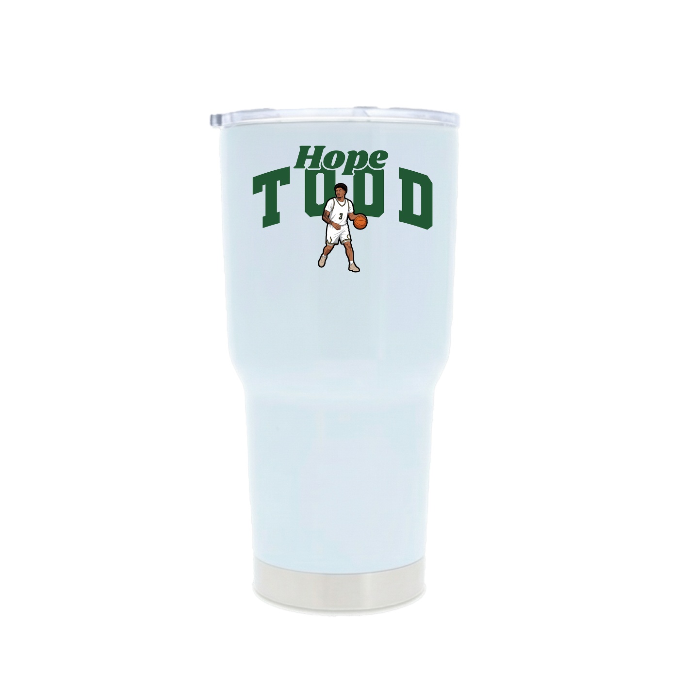 30oz Stainless Steel Tumbler — Signature Arch in White