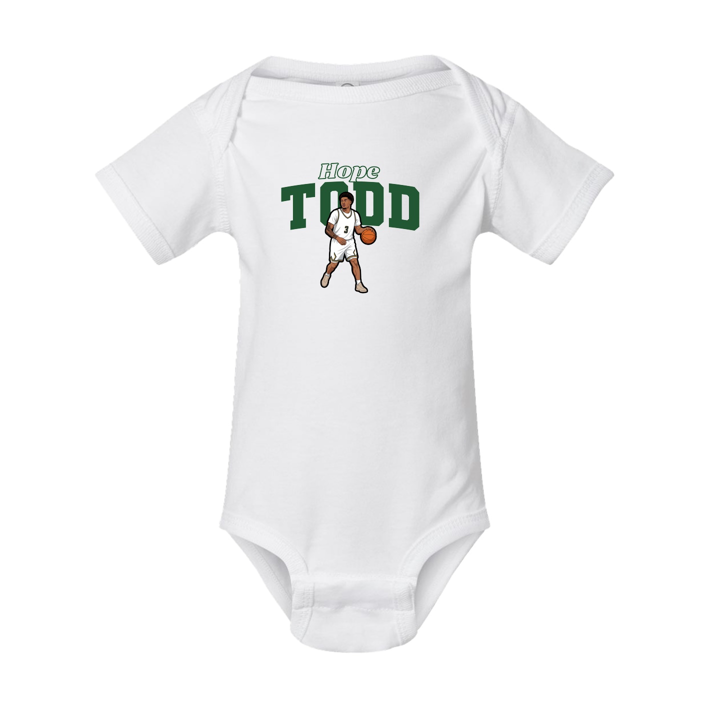 Baby Onesie — Name Arch in White