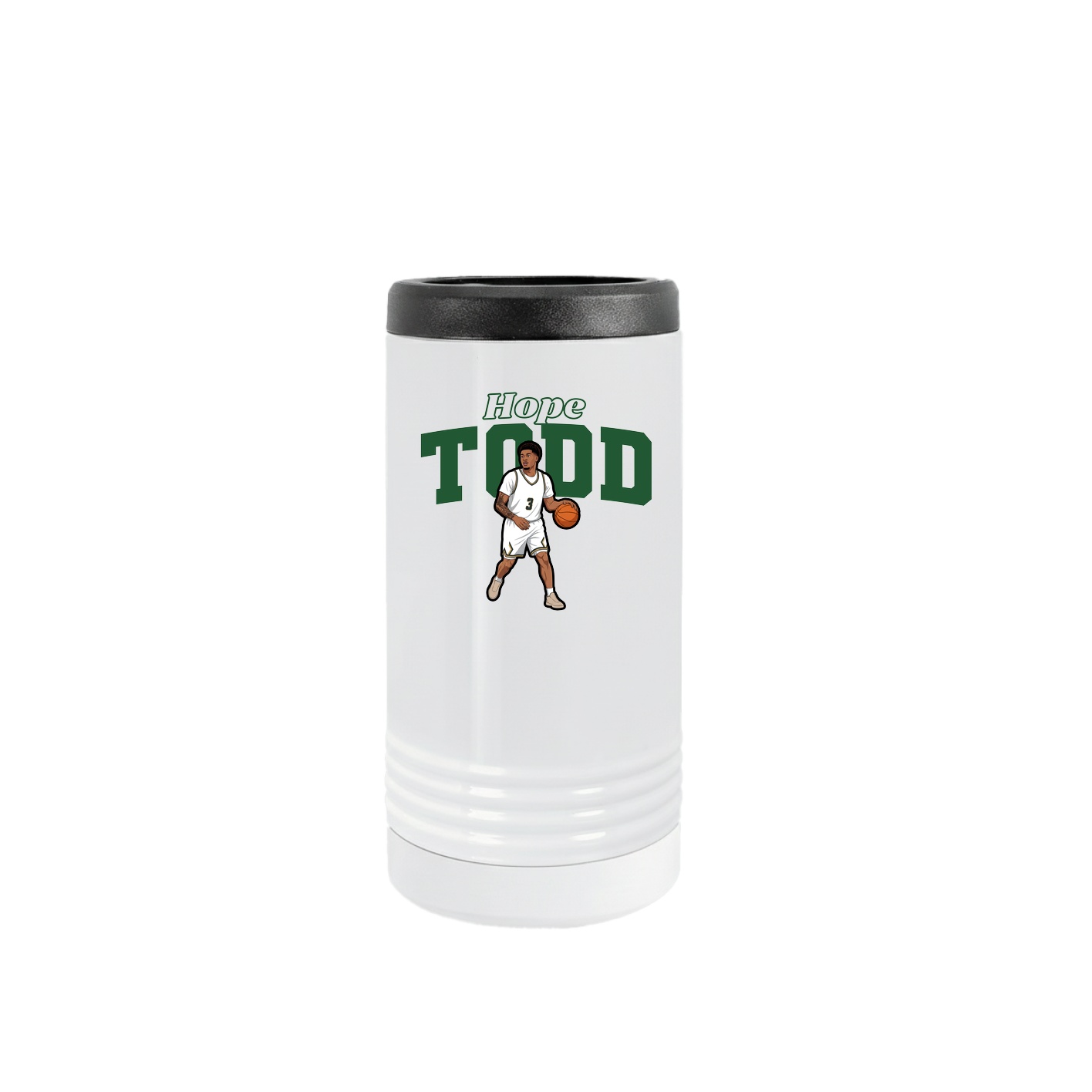 Slim Beverage Holder — Name Arch in White