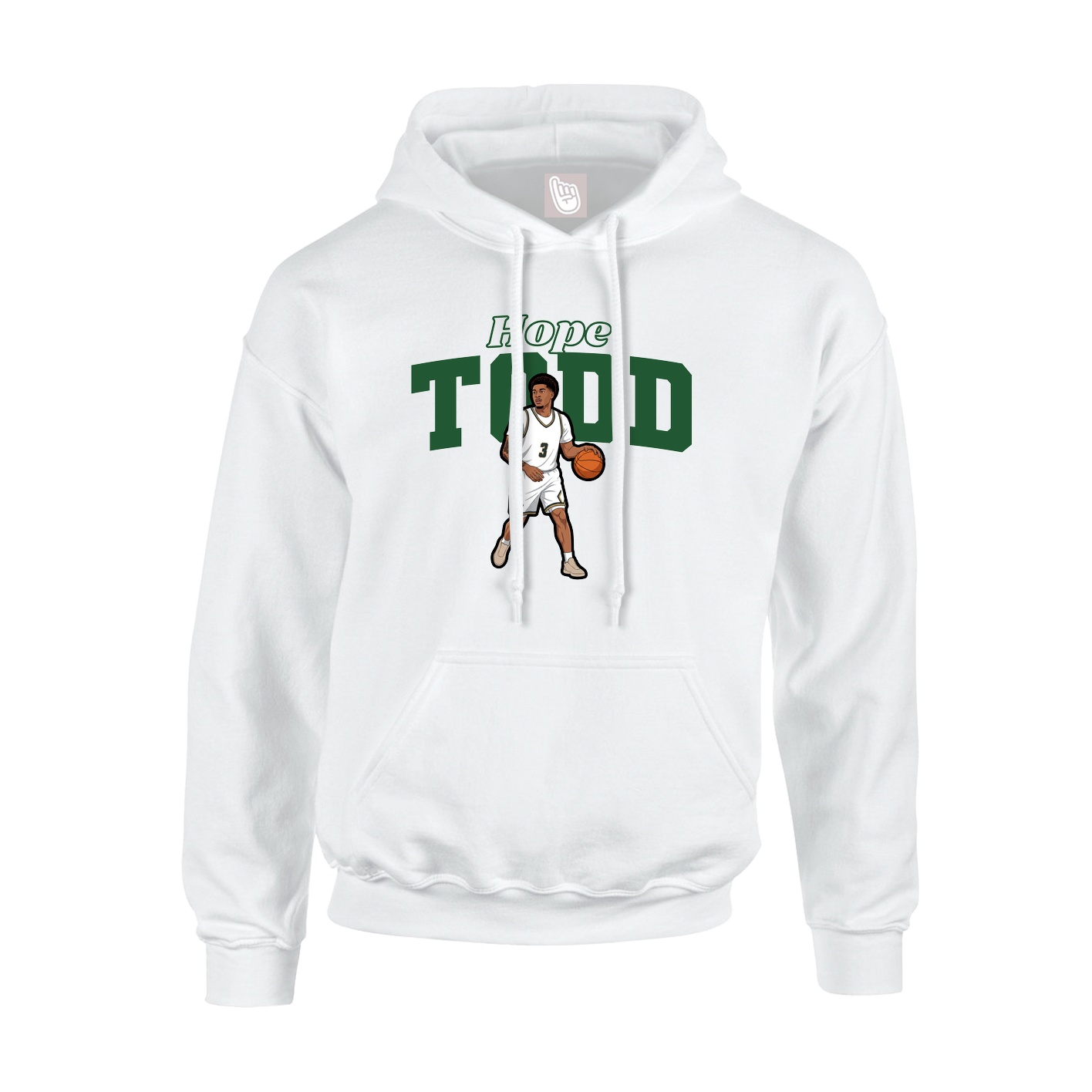Hoodie — Name Arch in White