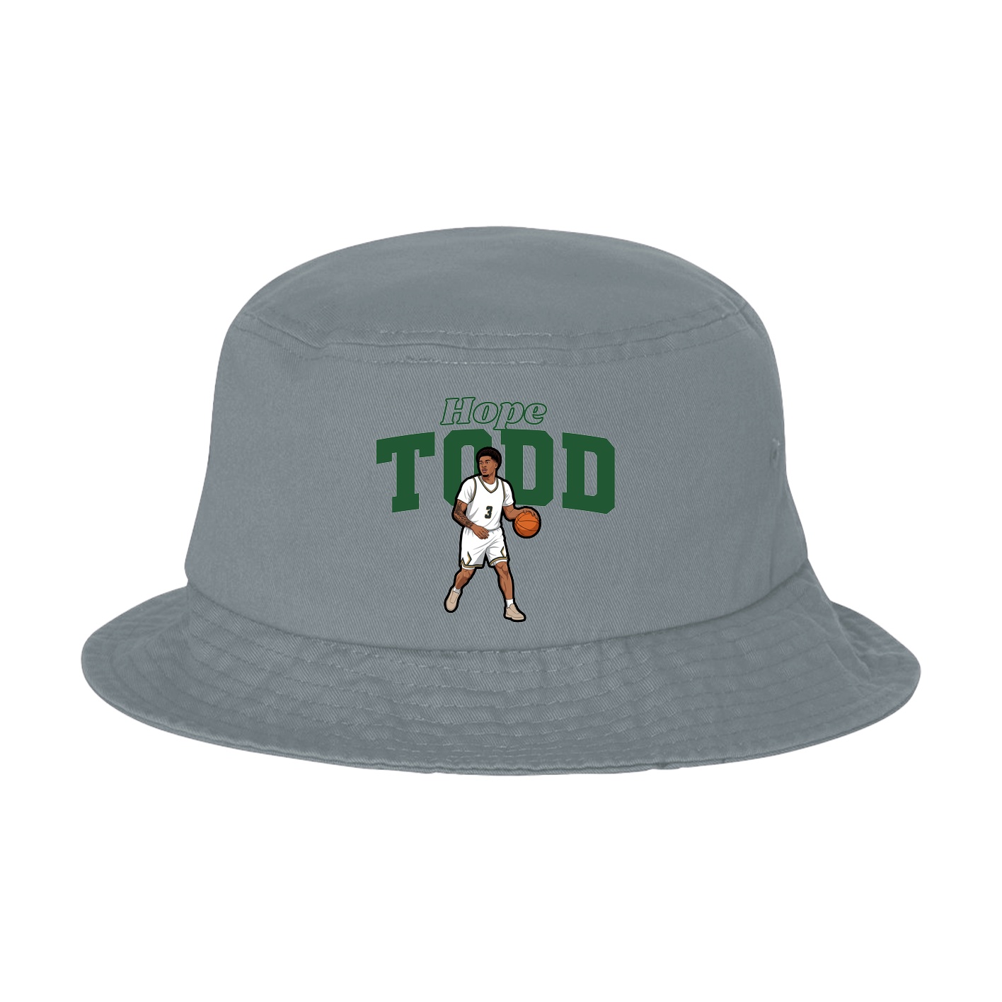 Bucket Cap — Name Arch in Grey