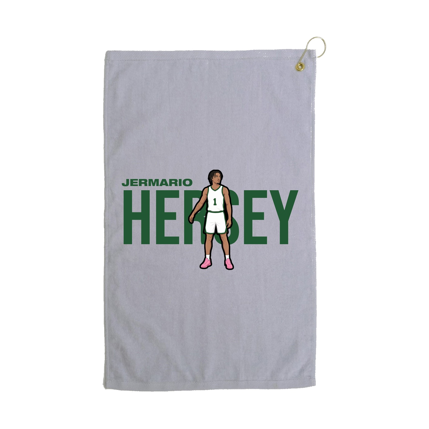 Golf Towel — Player Name in Grey