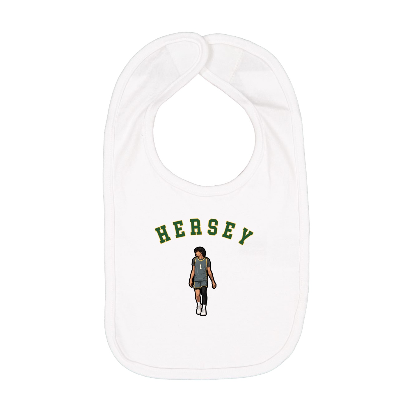 Infant Bib — Shirsey Arch in White