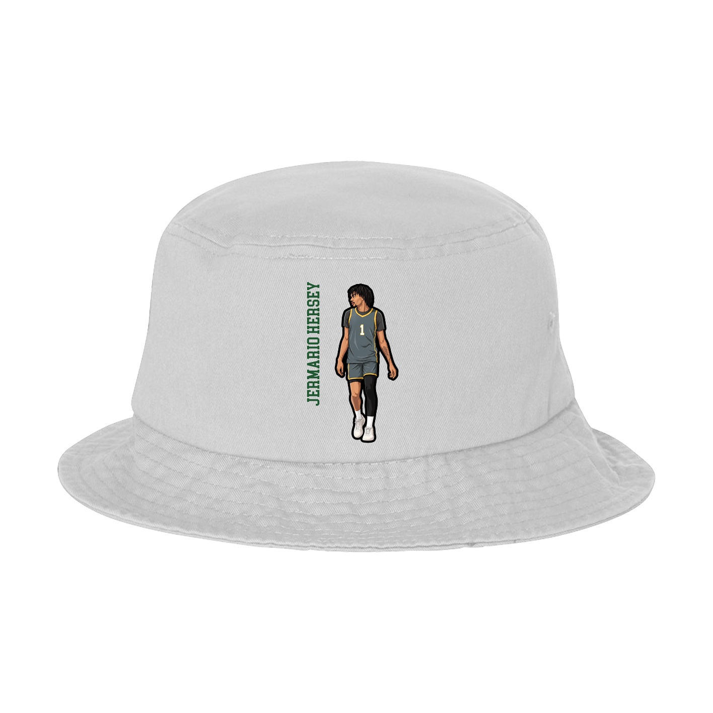 Bucket Cap — Name Vertical in White
