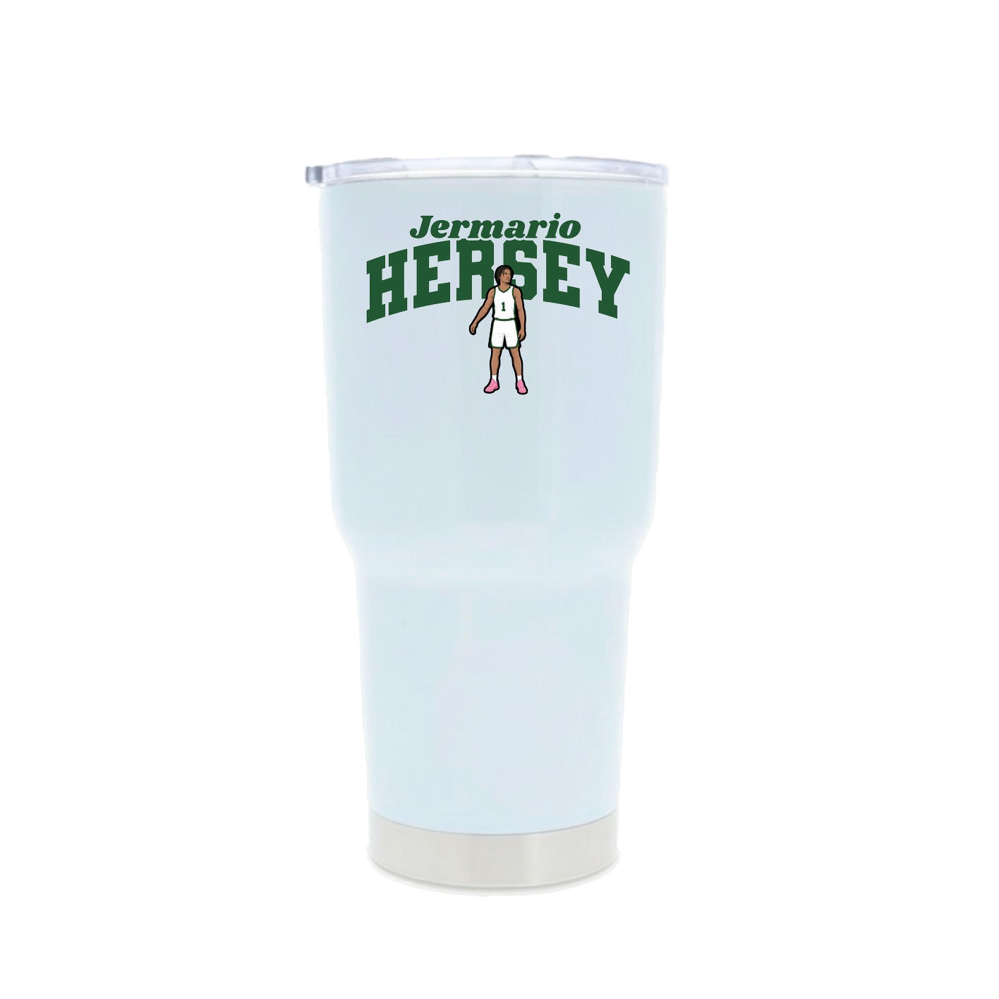 30oz Stainless Steel Tumbler — Signature Arch in White