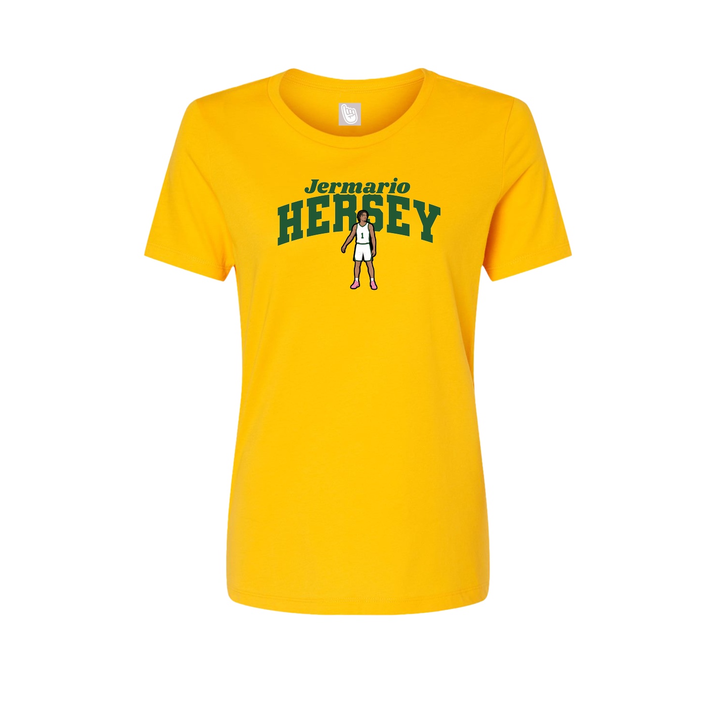 Fitted Women's Tee — Signature Arch in Gold