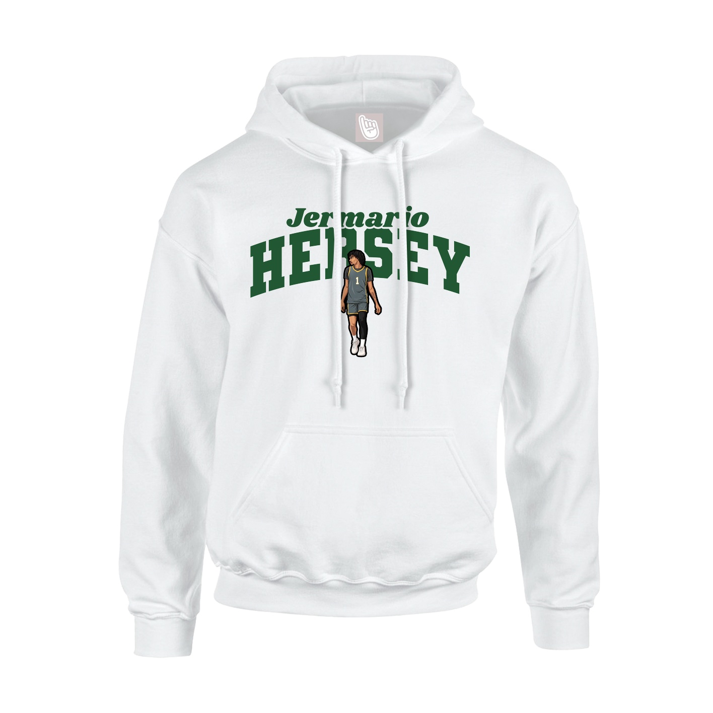 Hoodie — Signature Arch in White