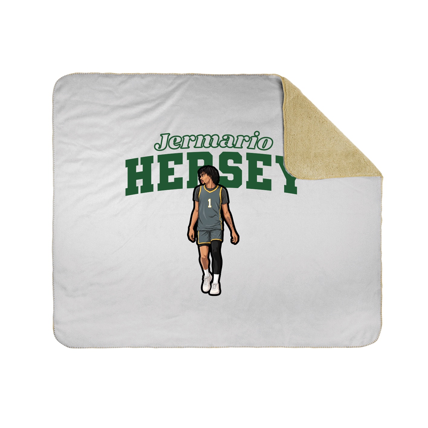 Throw Blanket — Name Arch in White