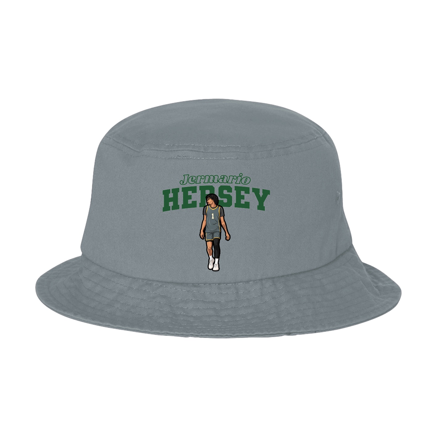 Bucket Cap — Name Arch in Grey