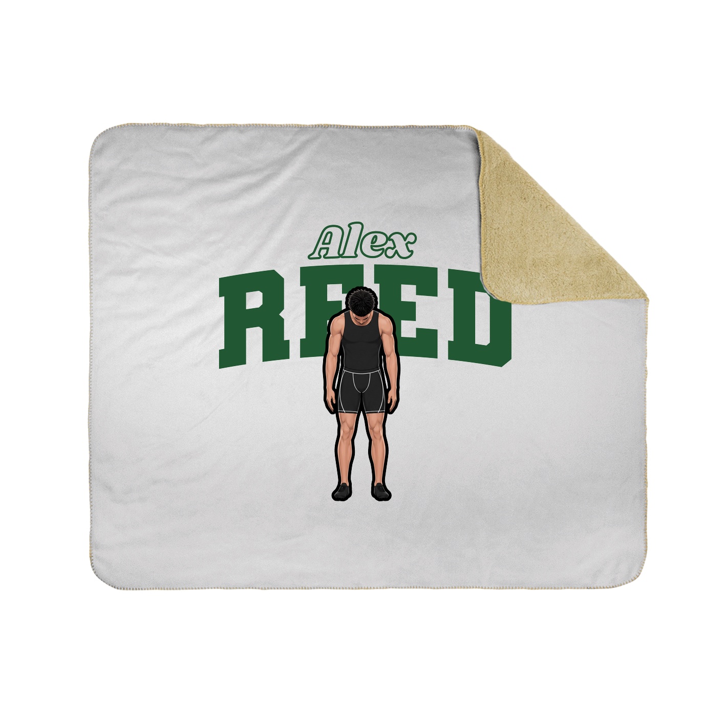 Throw Blanket — Name Arch in White