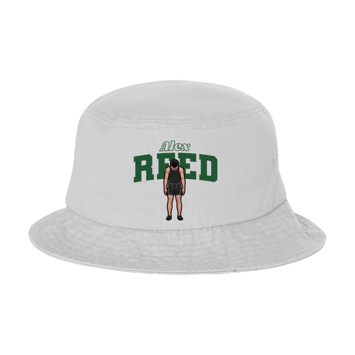 Bucket Cap — Name Arch in White