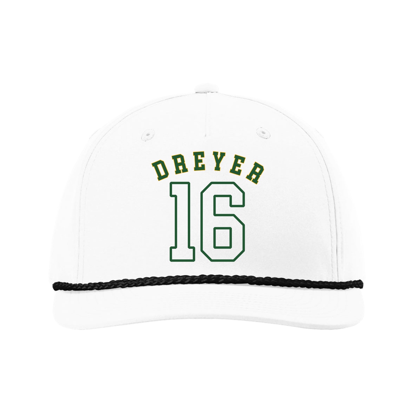 Five-Panel Classic Rope Cap — Shirsey Arch in White