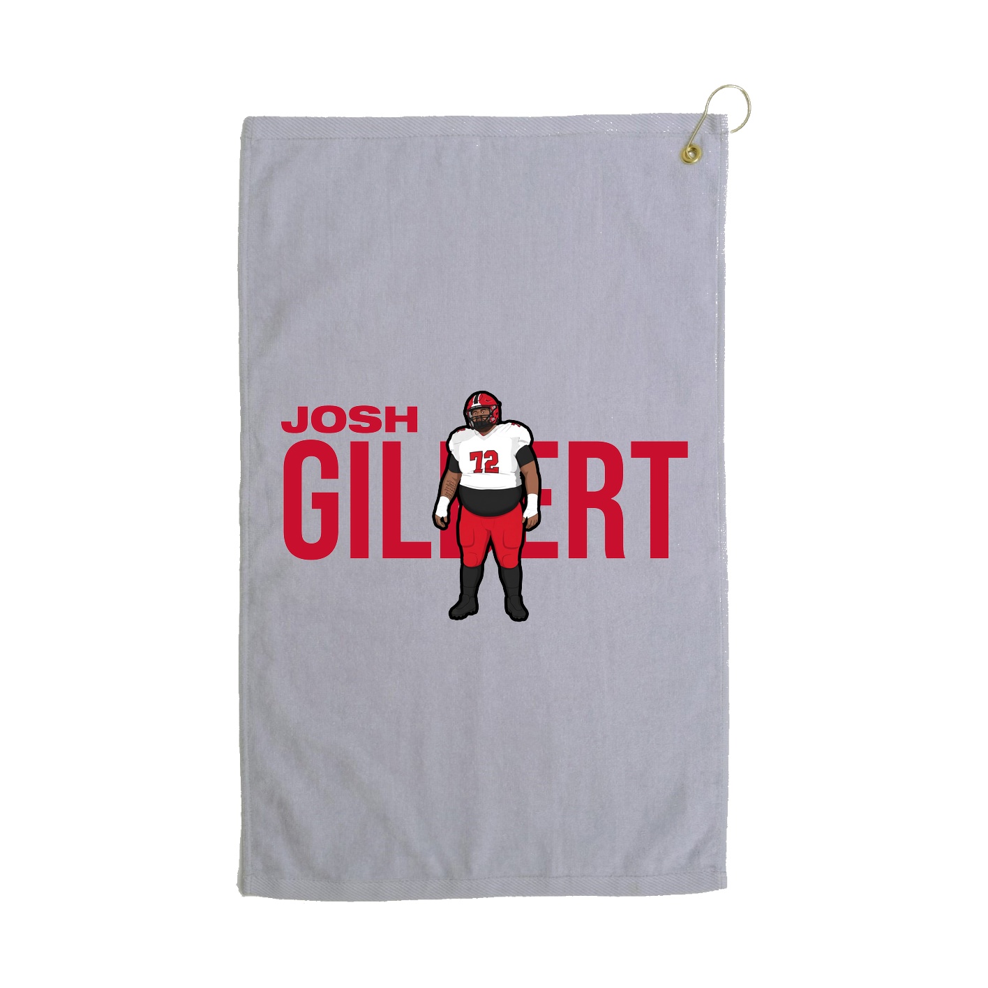 Golf Towel — Player Name in Grey