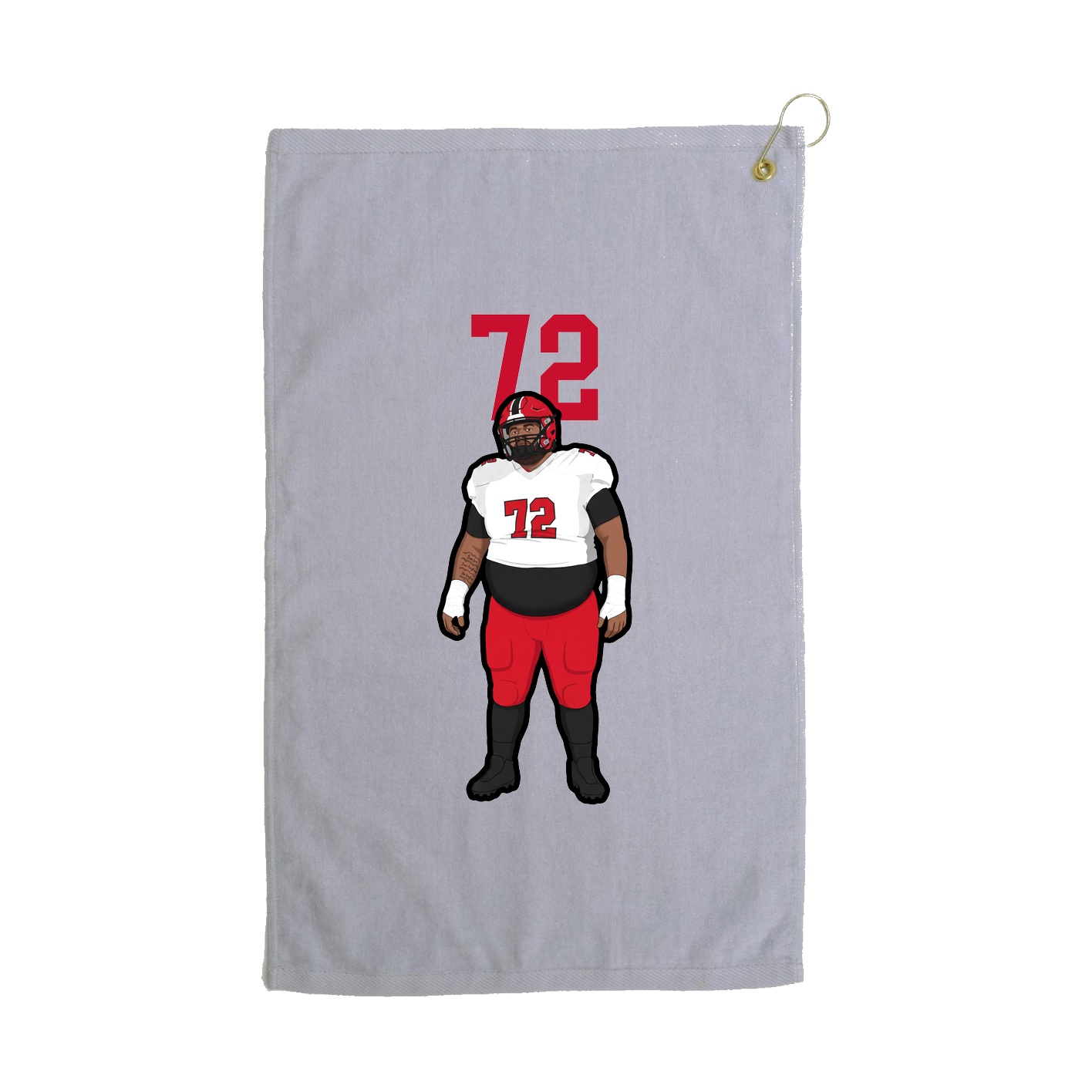 Golf Towel — Number Top in Grey