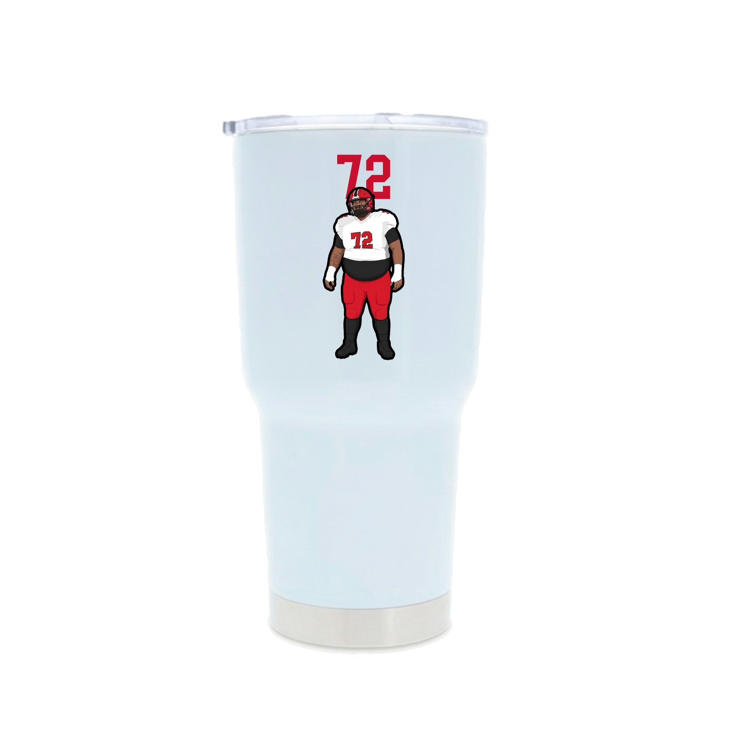 30oz Stainless Steel Tumbler — Number Top in White