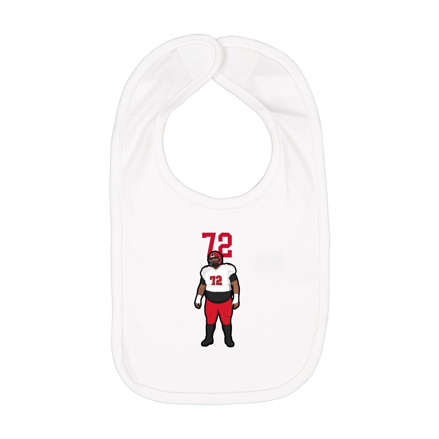 Infant Bib — Number Top in White