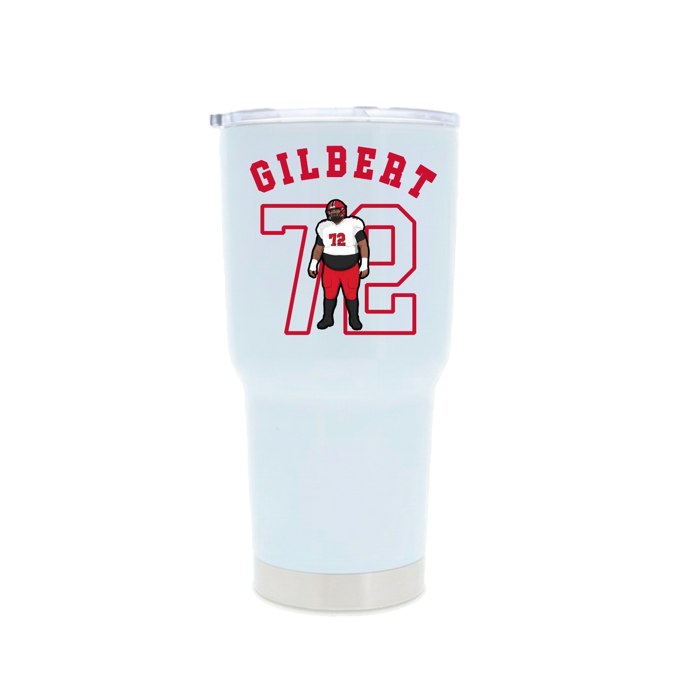30oz Stainless Steel Tumbler — Shirsey Arch in White