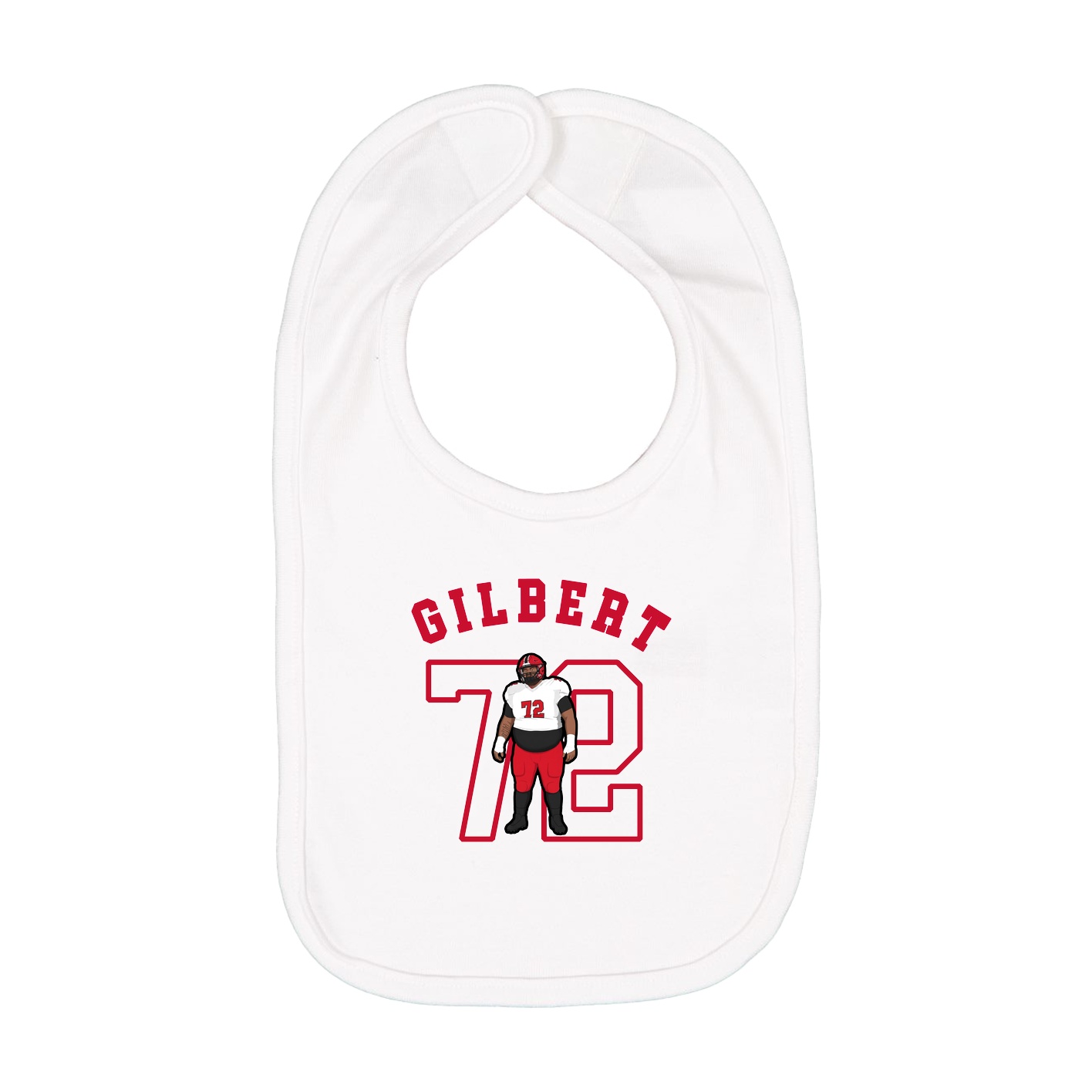 Infant Bib — Shirsey Arch in White