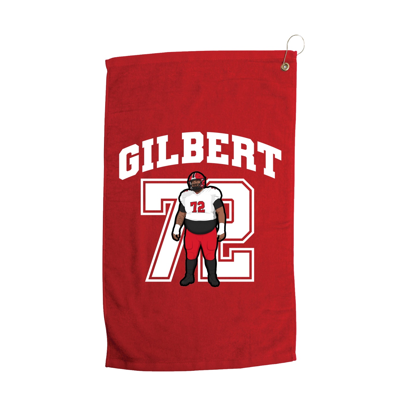 Golf Towel — Number in Red