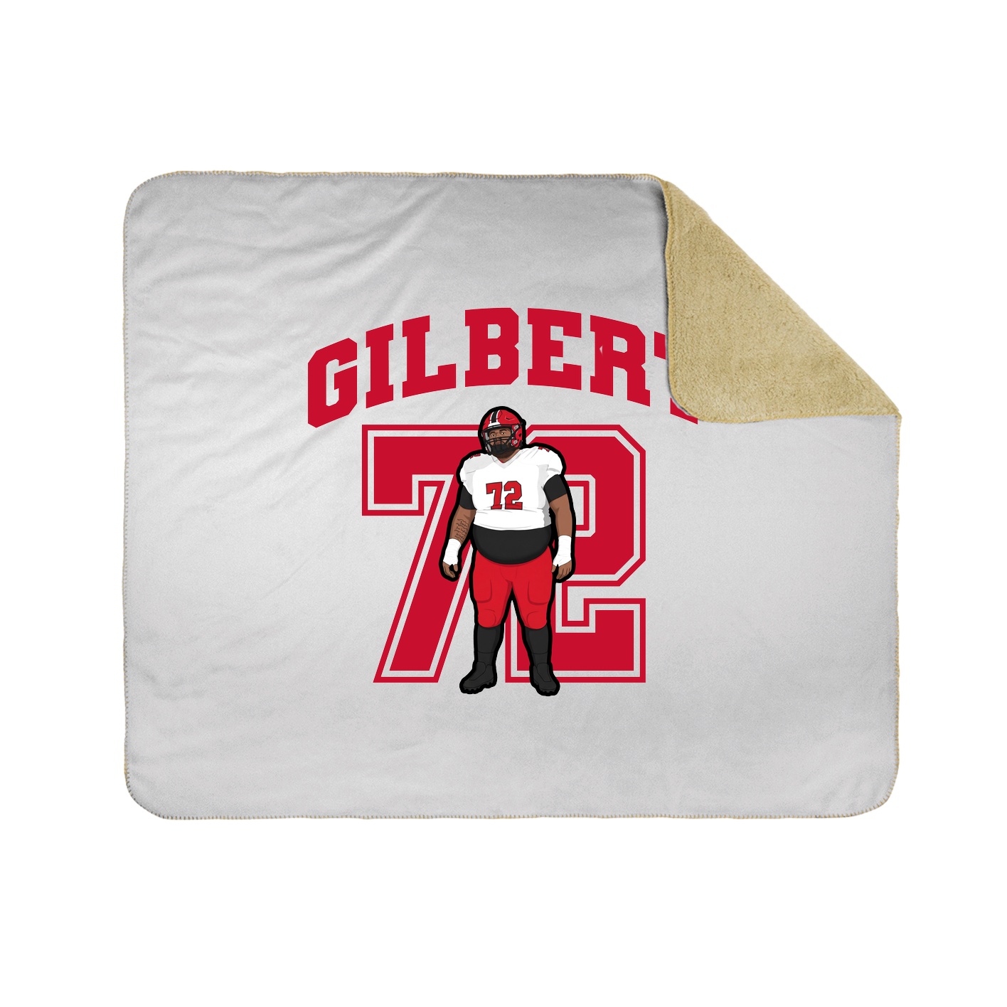 Throw Blanket — Number in White