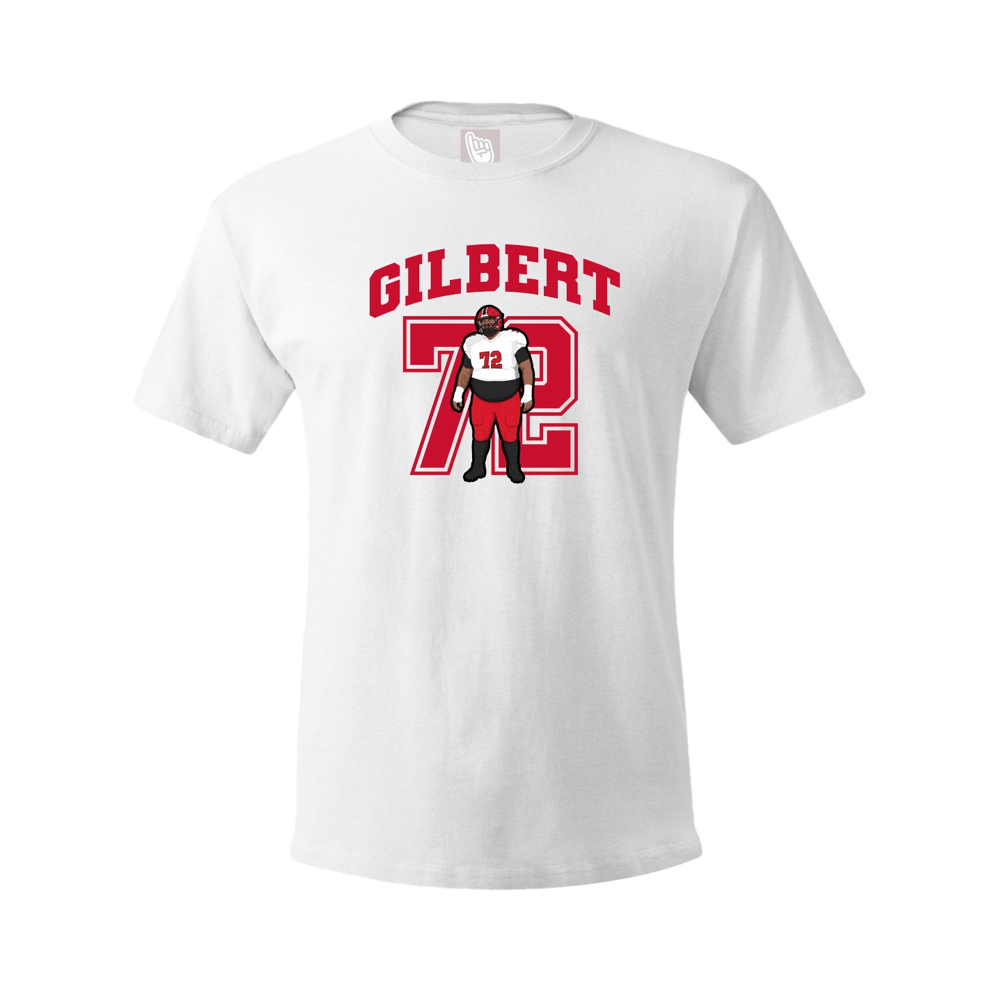 Youth Tee — Number in White