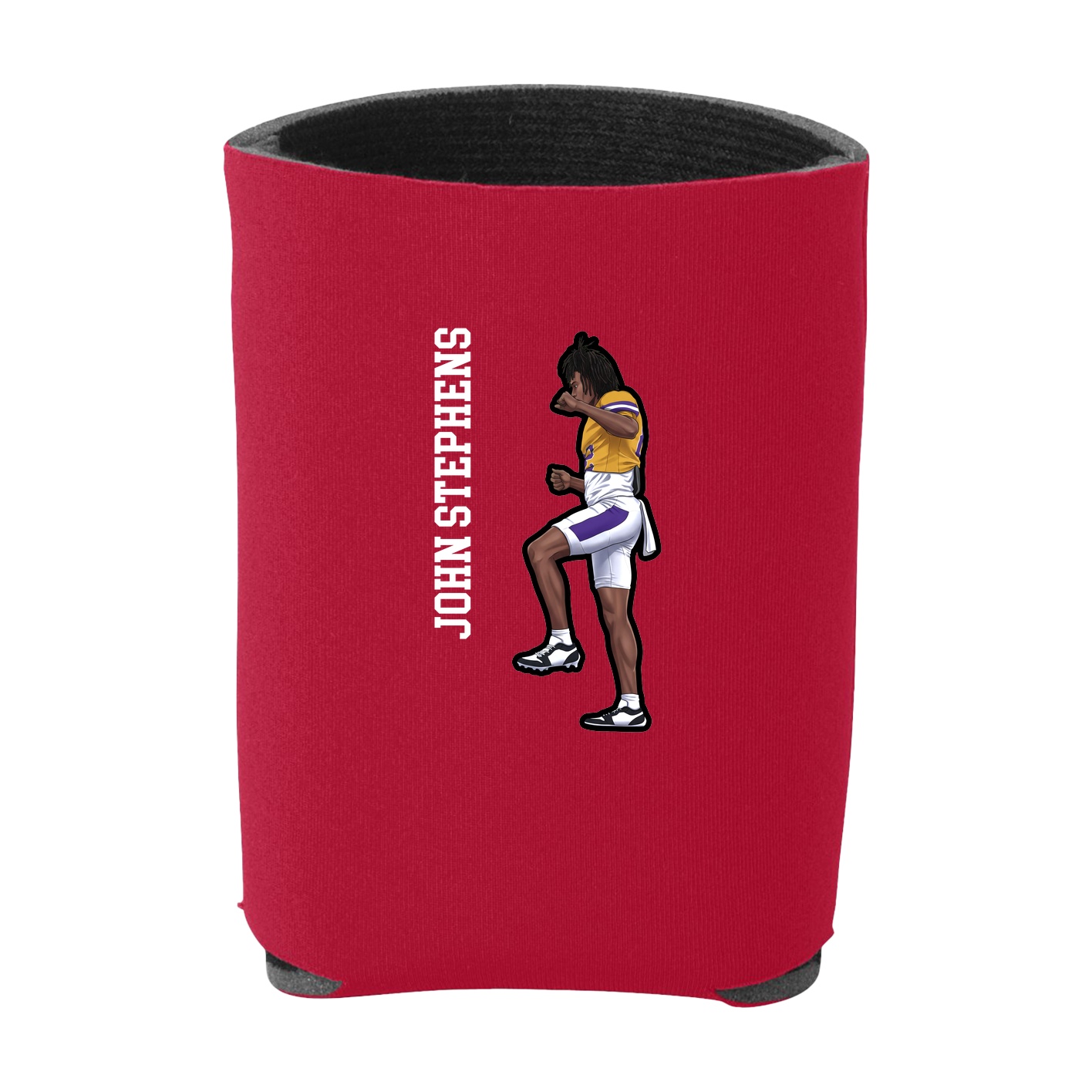 Can Holder — Name Vertical in Red