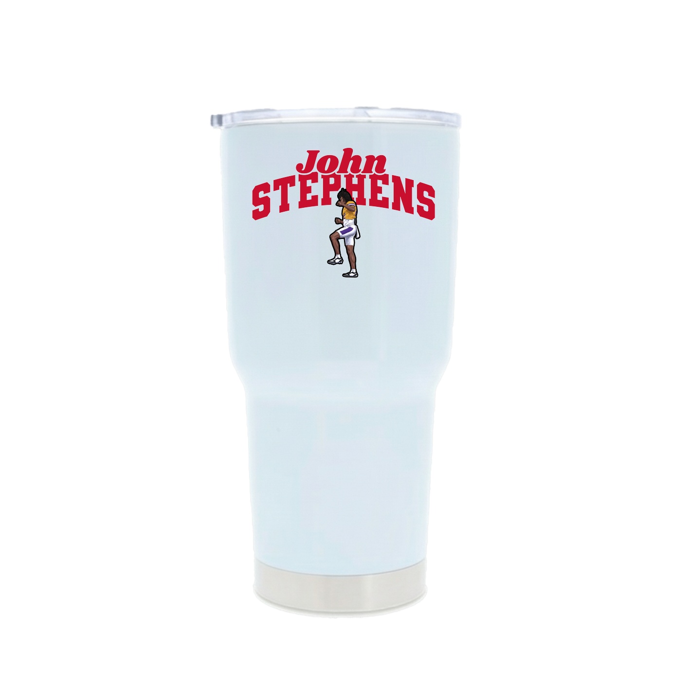 30oz Stainless Steel Tumbler — Signature Arch in White