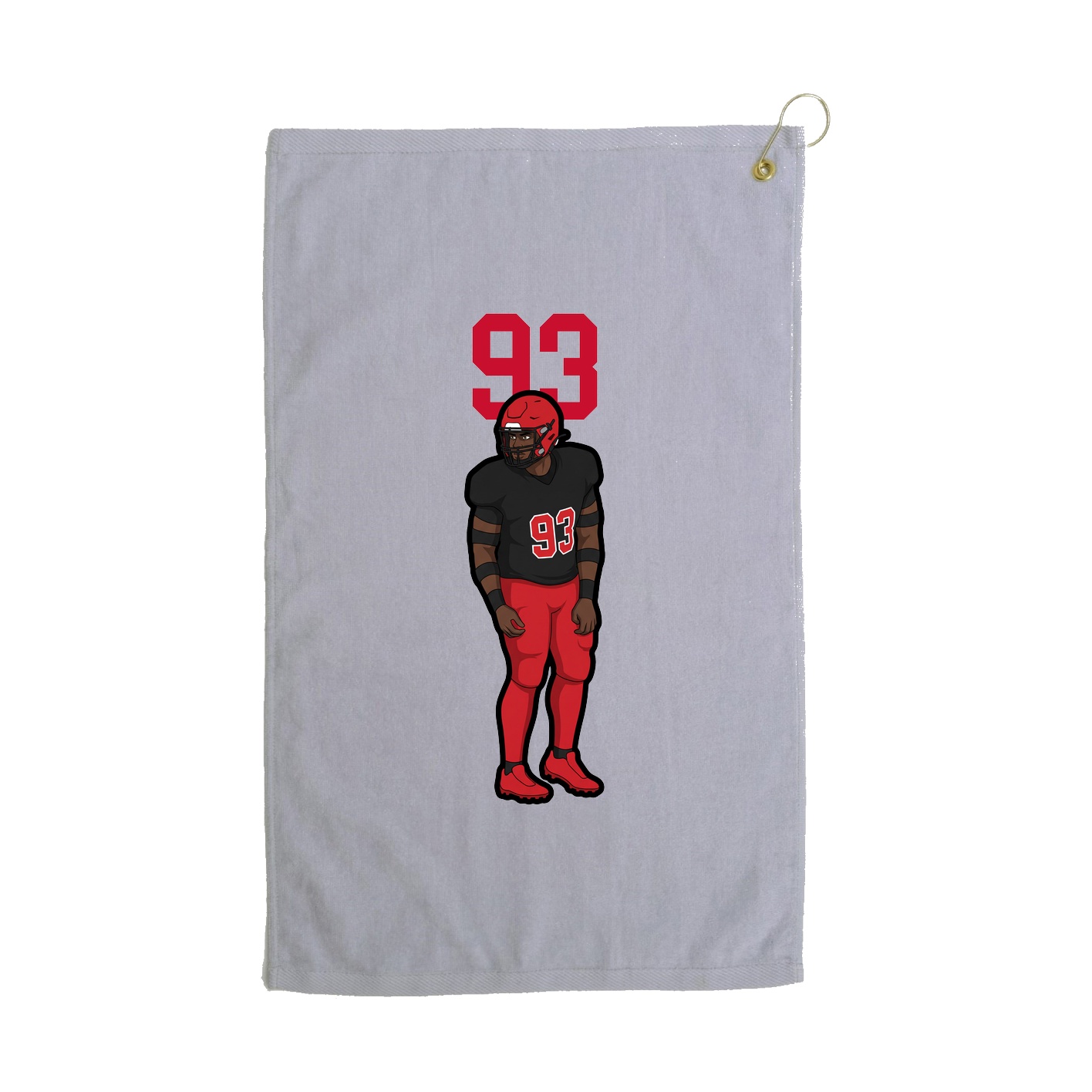 Golf Towel — Number Top in Grey