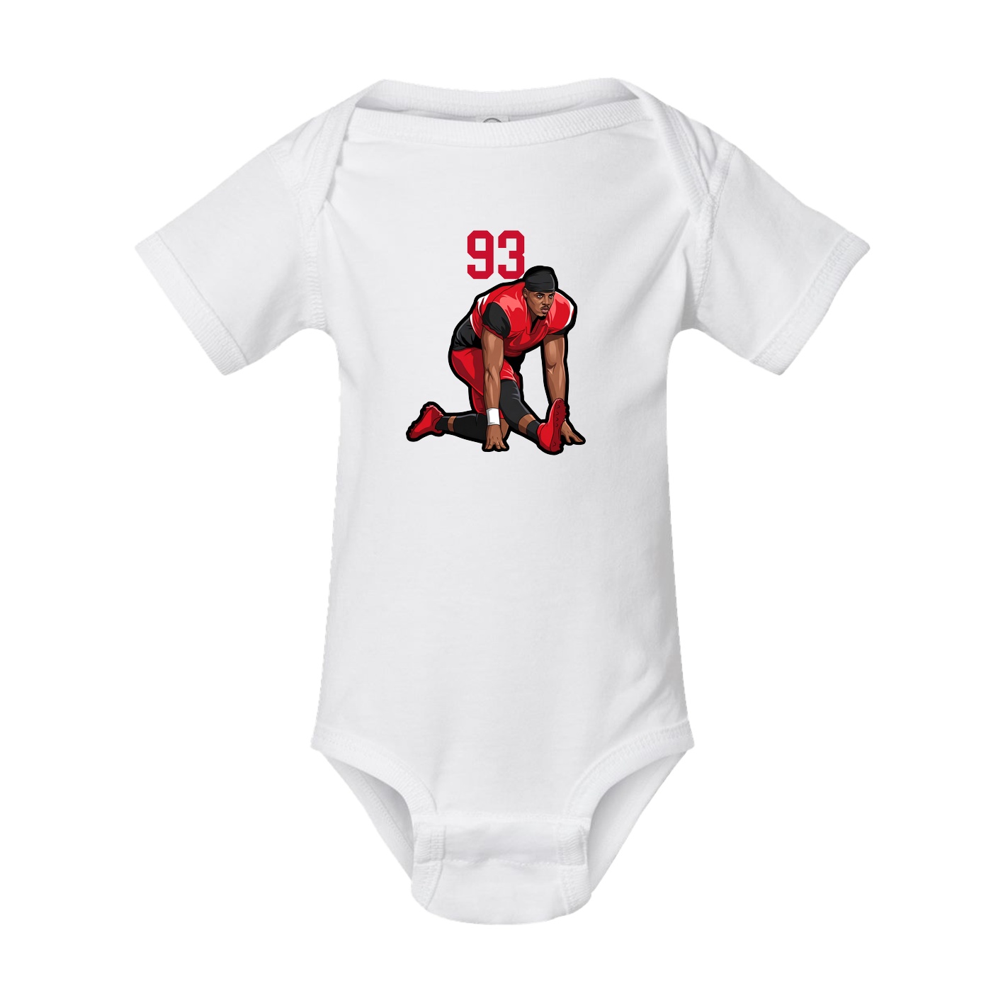 Baby Onesie — Number Top in White