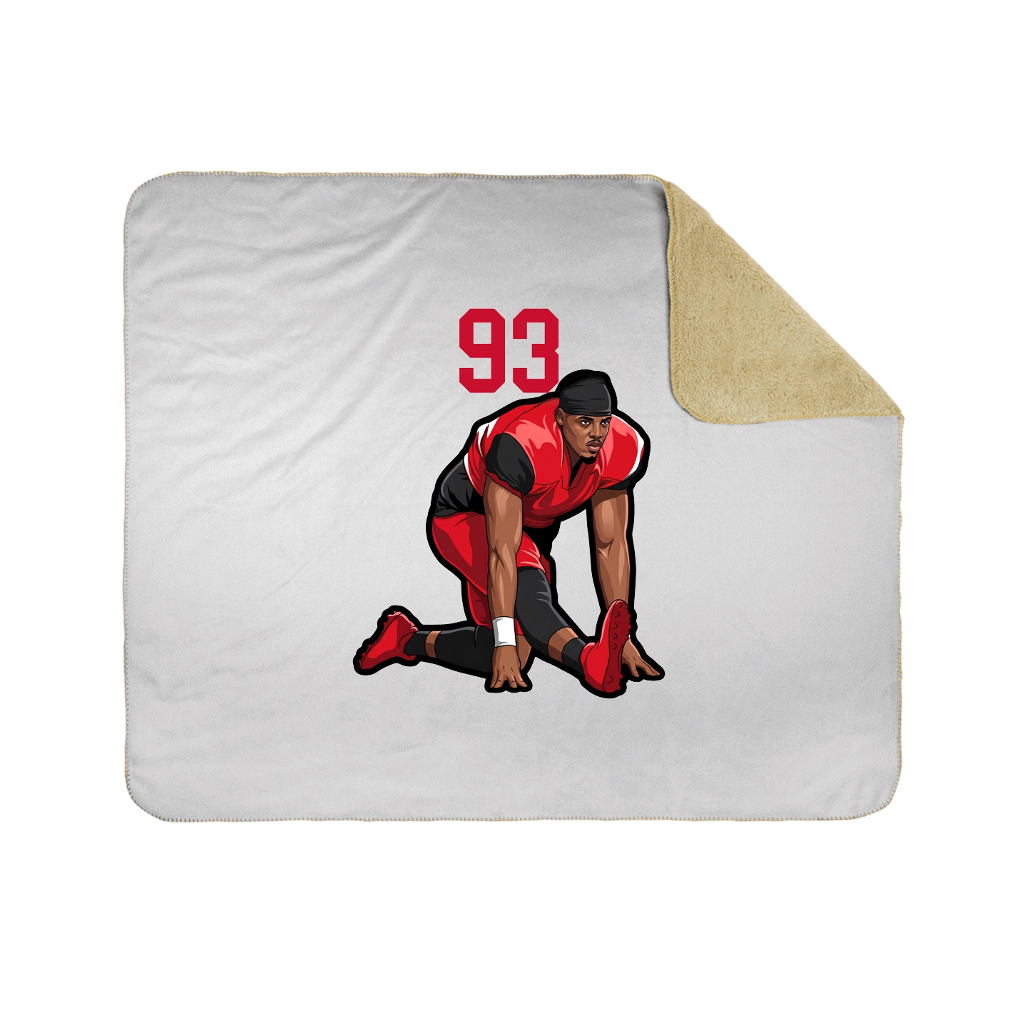 Throw Blanket — Number Top in White