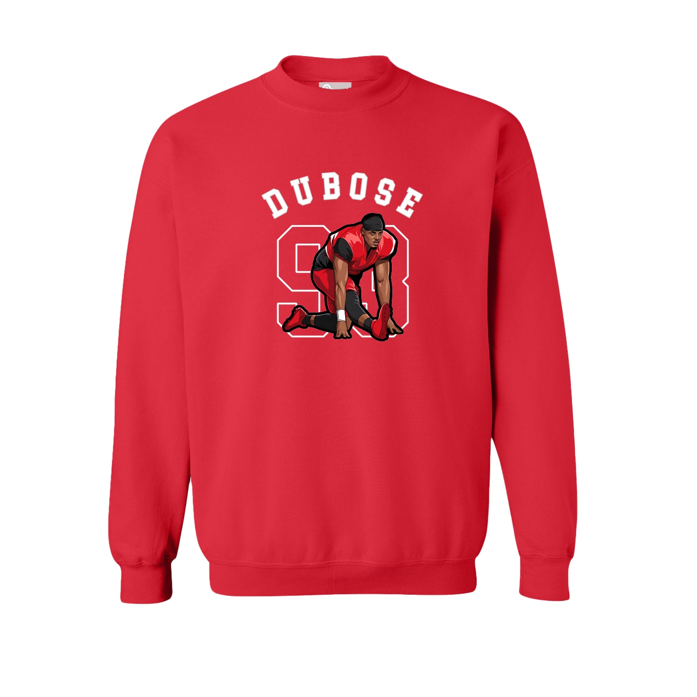 Fleece Crew — Shirsey Arch in Red