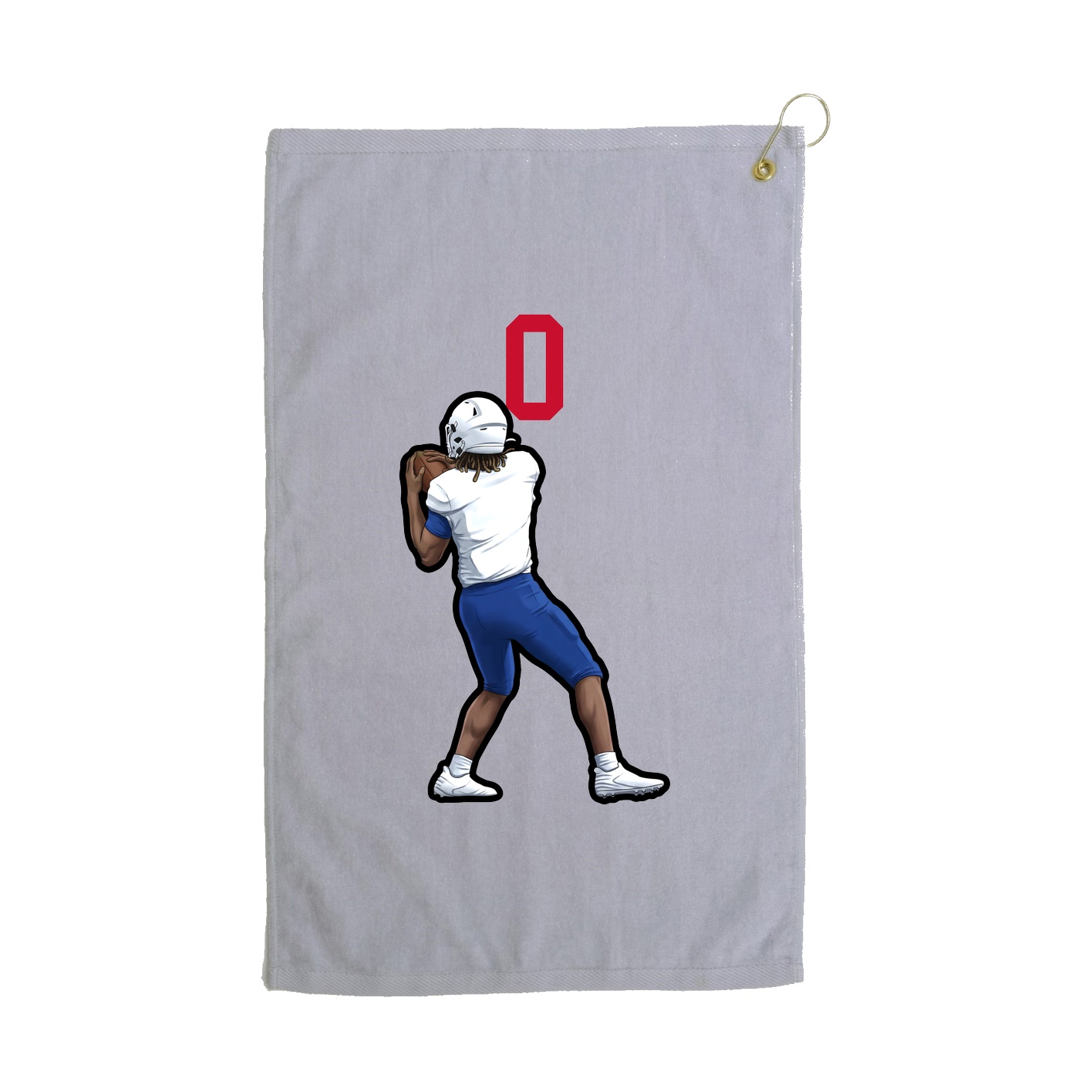 Golf Towel — Number Top in Grey
