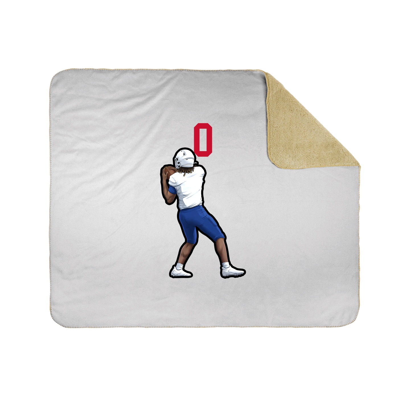 Throw Blanket — Number Top in White