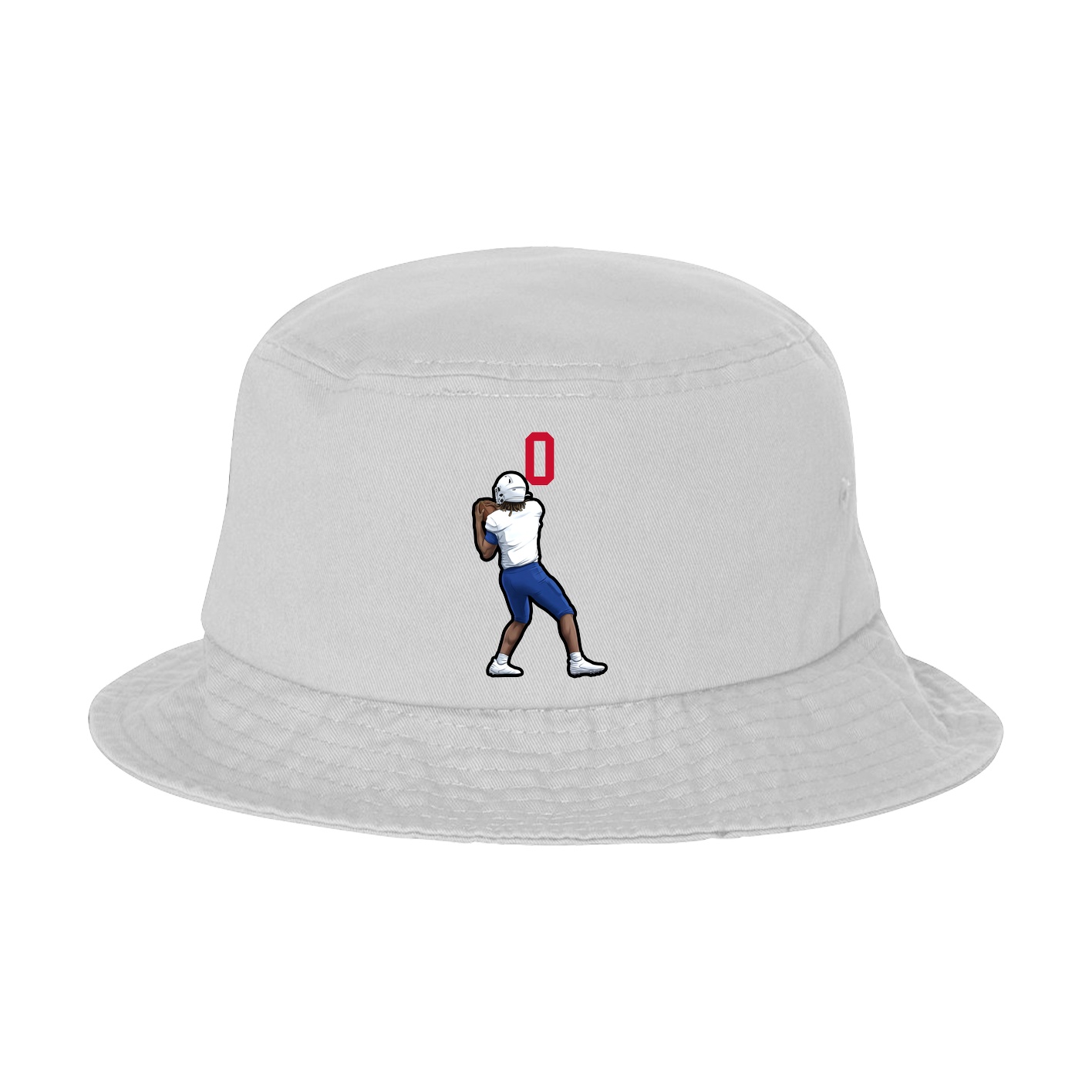 Bucket Cap — Number Top in White