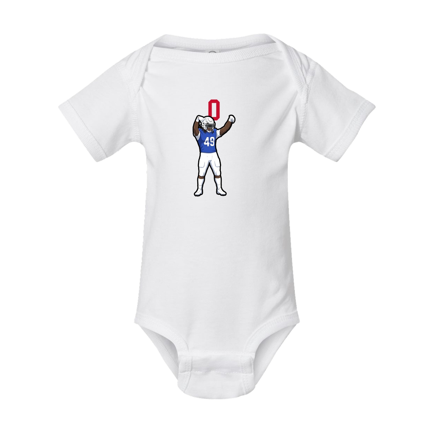 Baby Onesie — Number Top in White