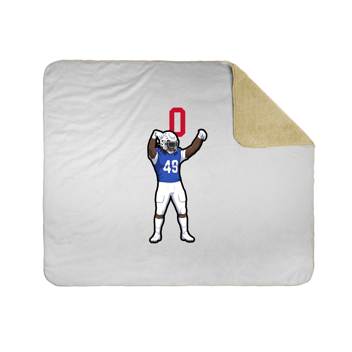 Throw Blanket — Number Top in White