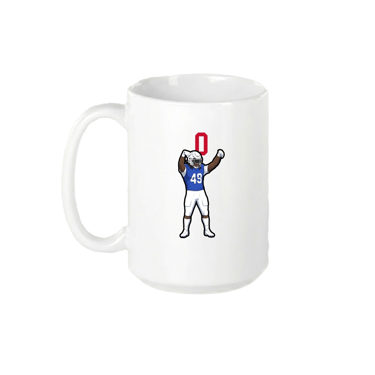 15oz Coffee Mug — Number Top in White