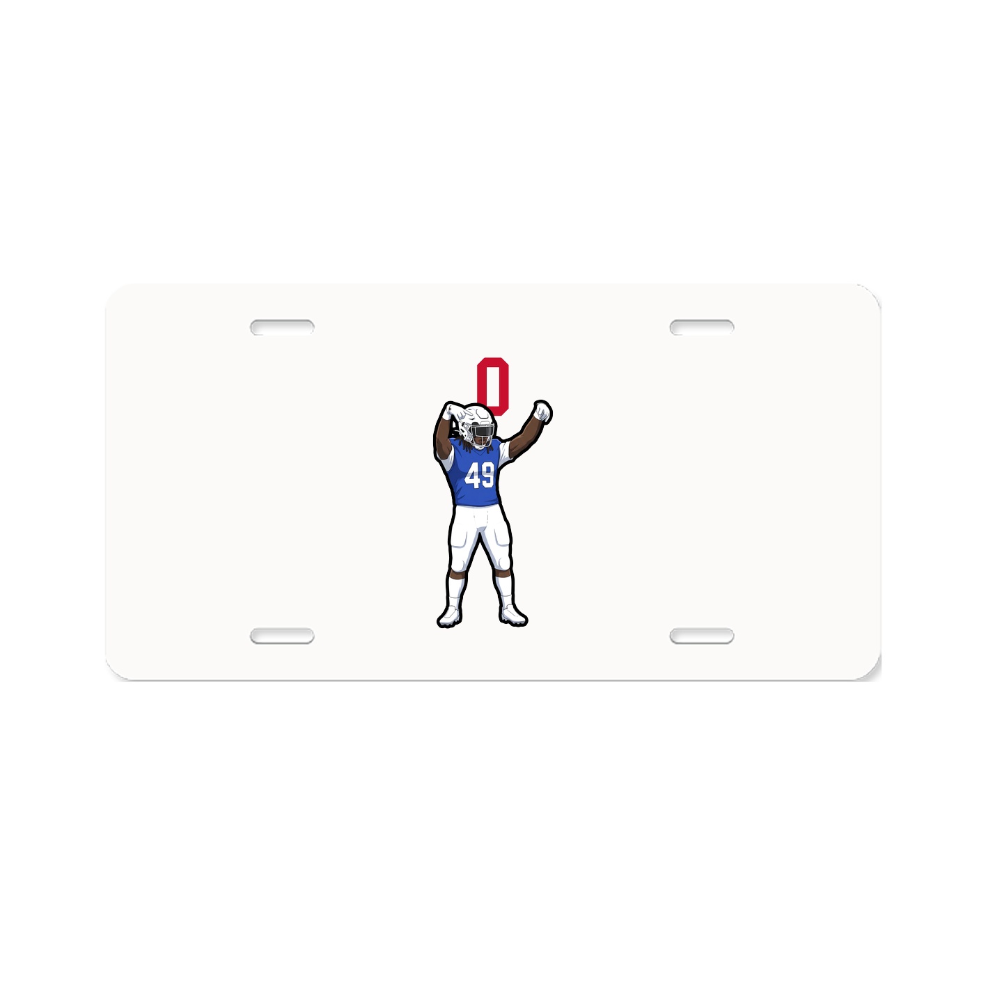 License Plate — Number Top in Classic