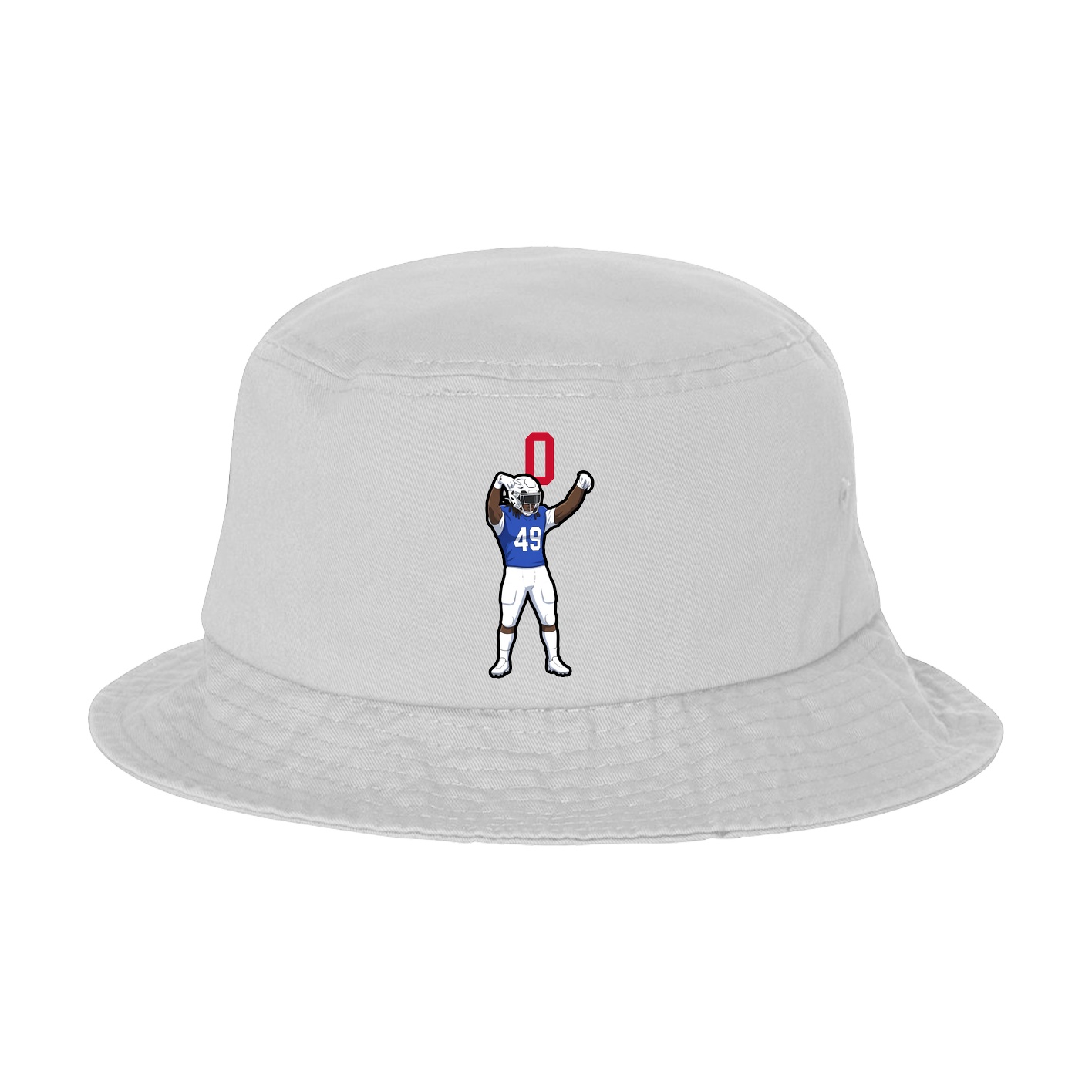 Bucket Cap — Number Top in White